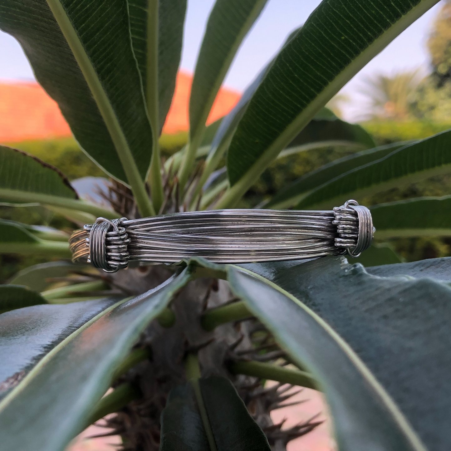 made in zimbabwe, brue lee elephant hair bangle, meghan markle large bangle