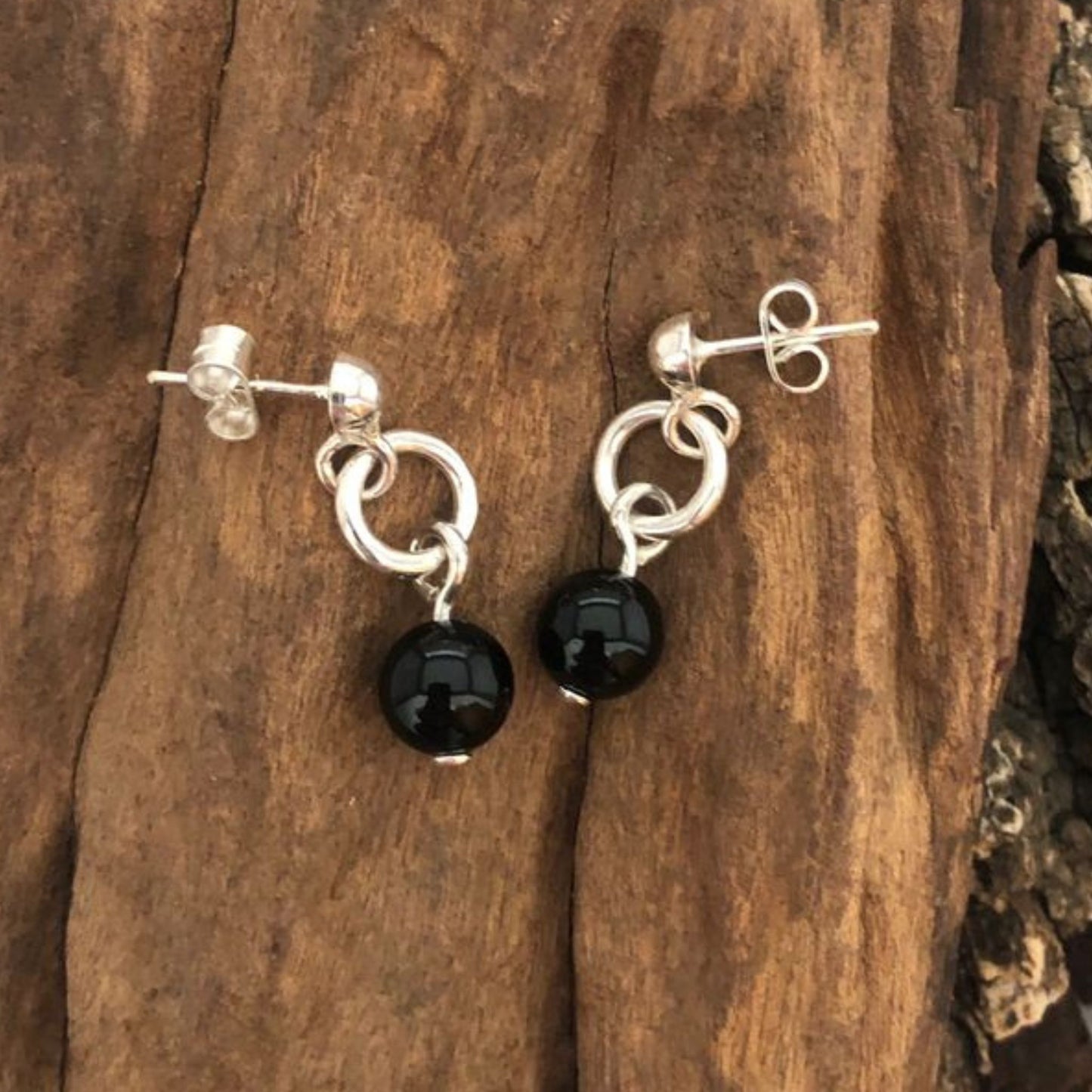 Classic Silver and Onyx Earrings
