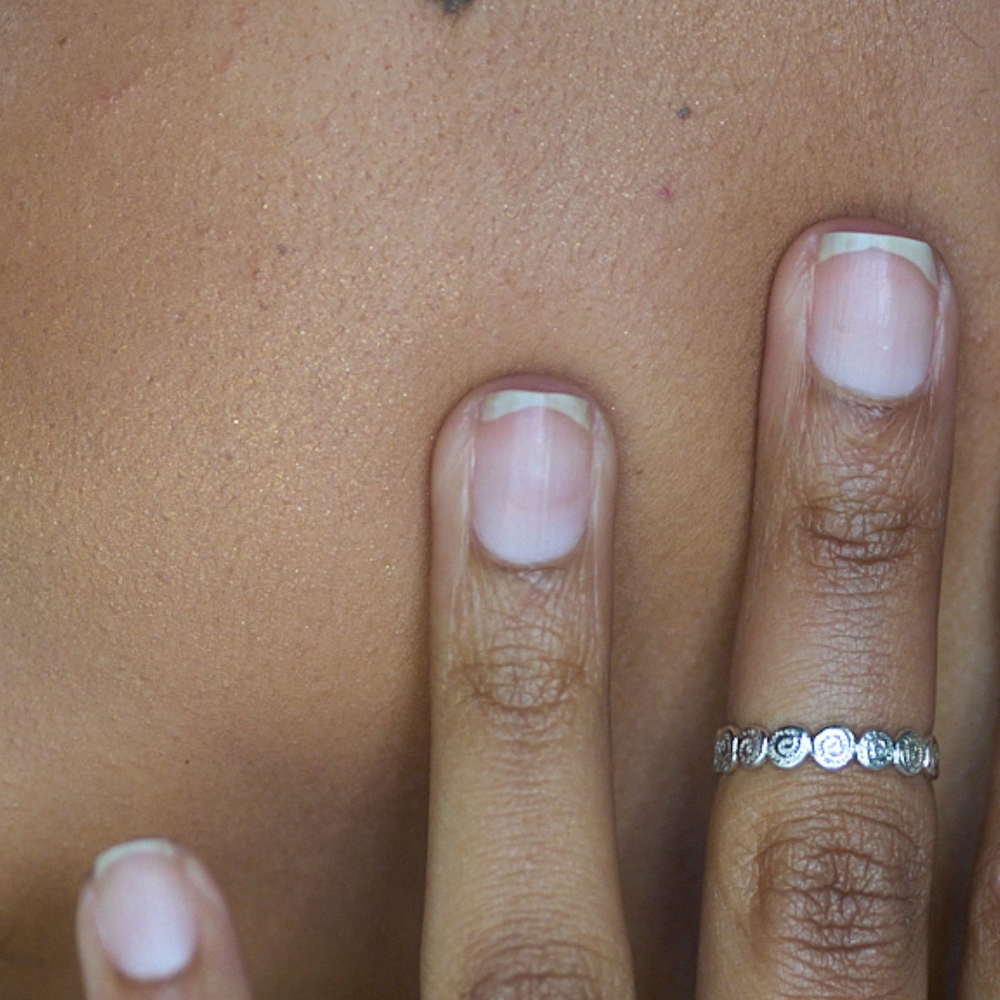 Silver dainty ndoro ring made in Africa 