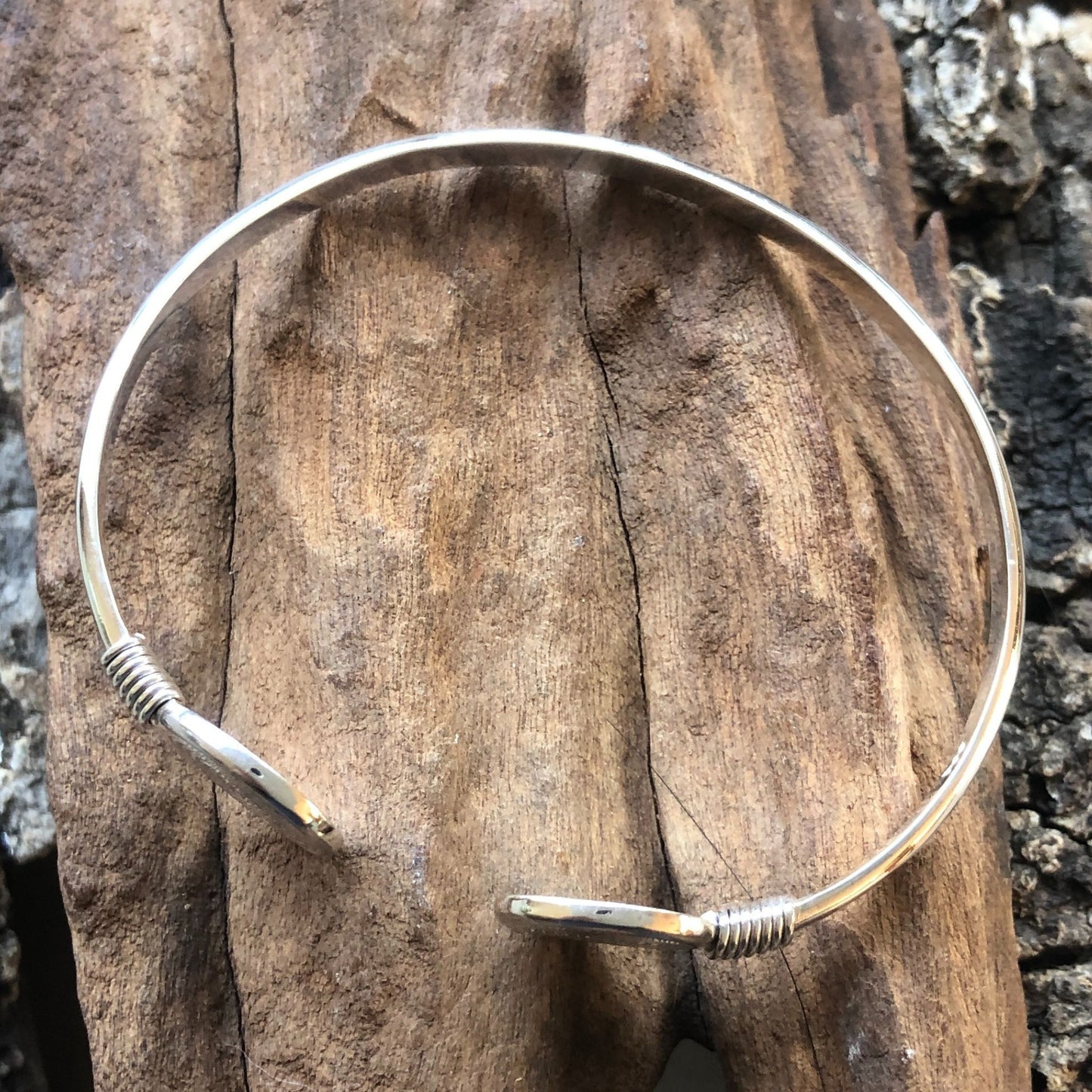Silver Bangle Made By the Zuri Collection 