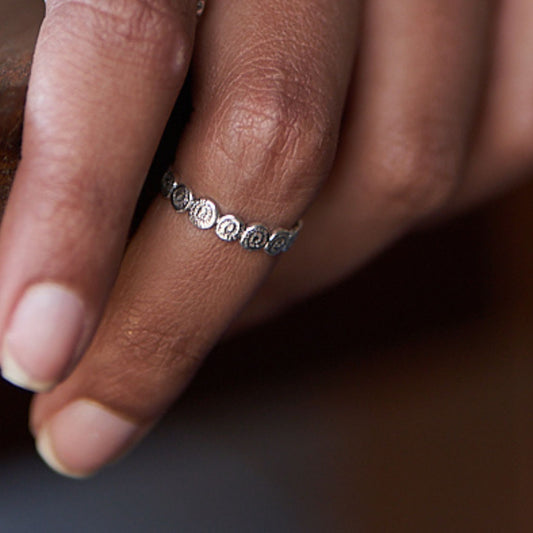 Sterling Silver Ndoro Dainty Rings made by the Zuri Collection 